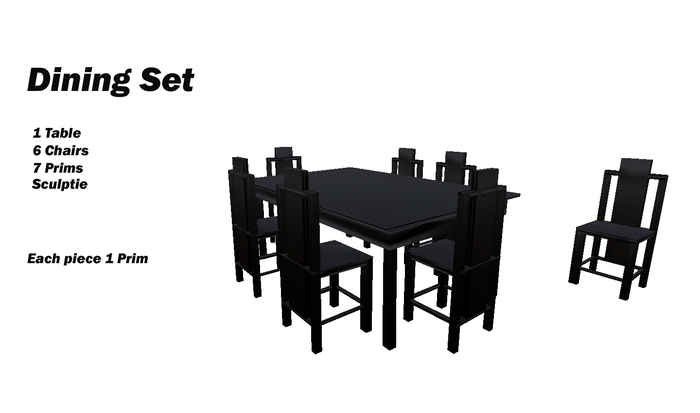Black Dining Set  (B3)  