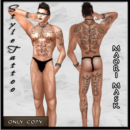 Style Tattoo Maori Mask