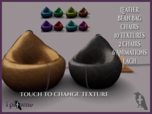 ~i~ Leather Bean Bag Chair Set (BOXED)