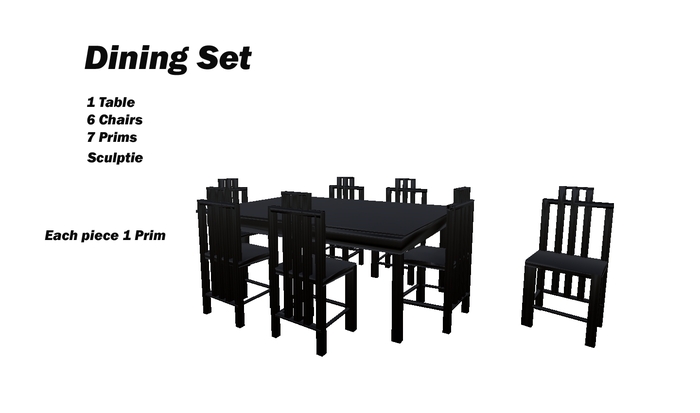 Black Dining Set  (B2)  