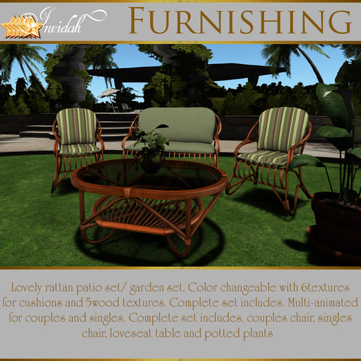 Invidah* Rattan Patio Set w/texture change[BOX!]