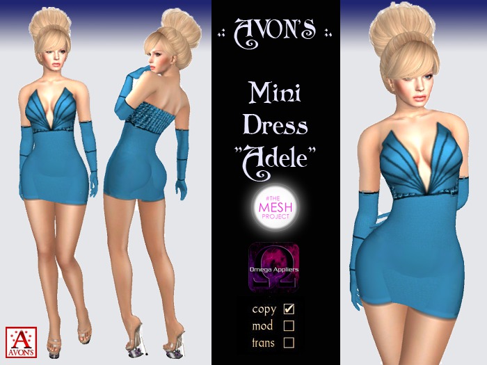 .: AVON'S :. Mini Dress "Adele" - TheMeshProject - Omega Applier