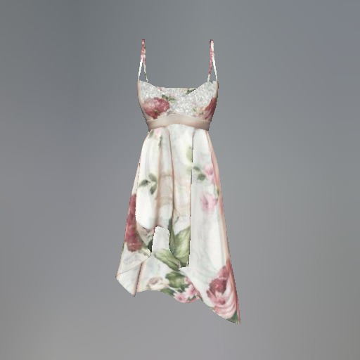 Ivory Cabbage Rose Mesh Dress box