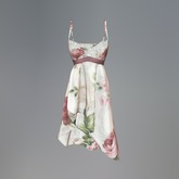 Pink Cabbage Rose Mesh Dress