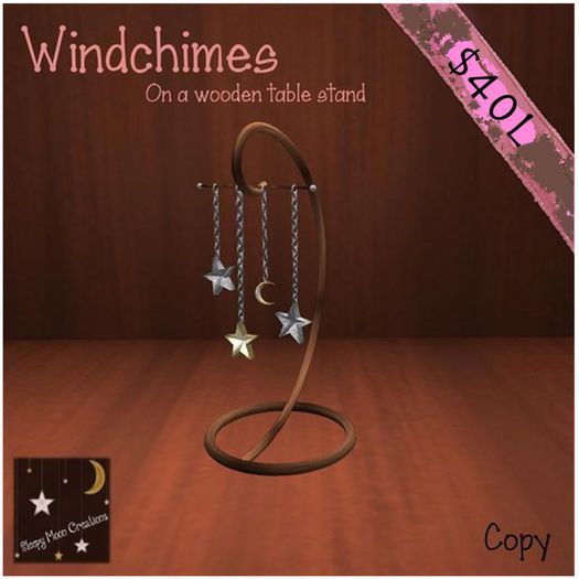 ~Sleepy Moon~ Windchimes logo gift