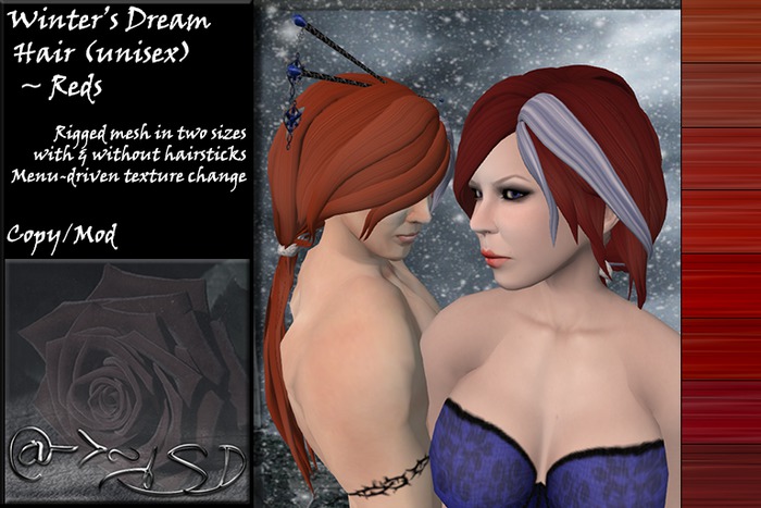 @->~ISD Winter's Dream Hair ~ Reds