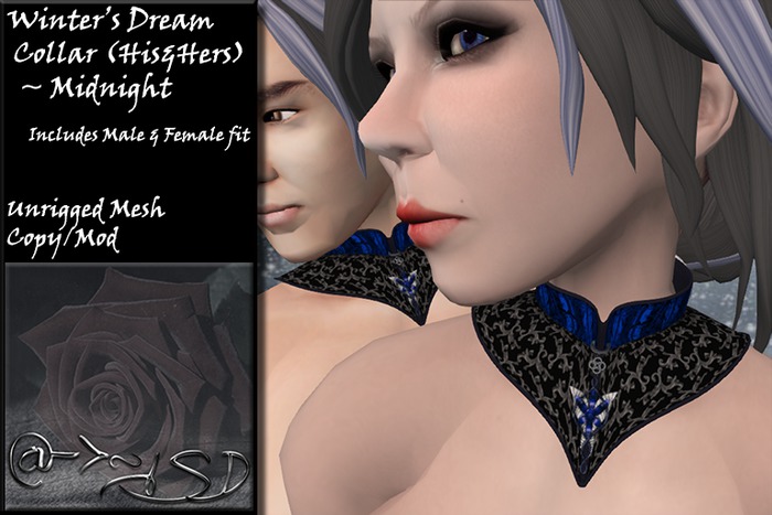 @->~ISD Winter's Dream Collar ~ Crimson