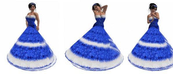 Bright Blue  Roses Bridesmaids flexi (all permissions)