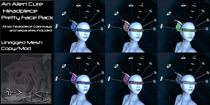 @->~ISD An Alien Cure Headpiece & Hair Pretty Face Pack
