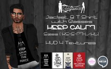 {Elegance} MATT Jacket w.Glasses KEEP CALM (XS-S-M-L-XL)