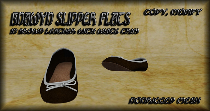 Anawyn Slipper Flats in Blue with Yellow Trim