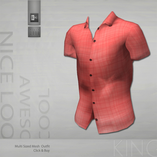 King For Men Outfit : Red2 S.Sleev Shirt