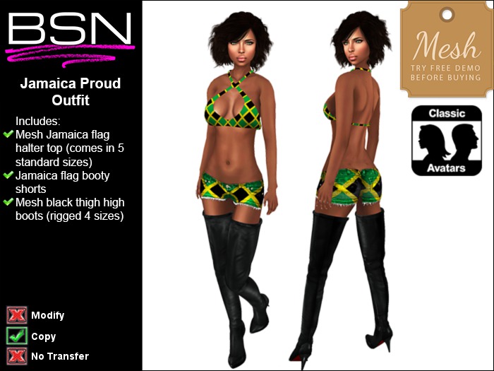 BSN Jamaica Proud Outfit