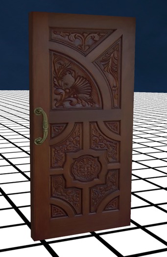 Carved Brown Door