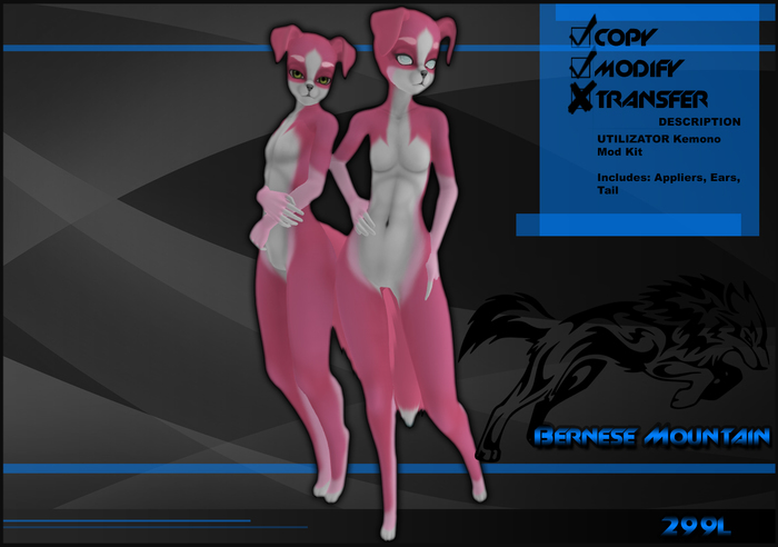 [Virtual Fuzz]  Kemono Bernese Mountain Dog Pink