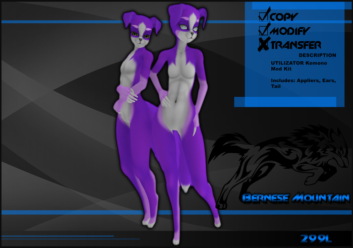 [Virtual Fuzz]  Kemono Bernese Mountain Dog Purple