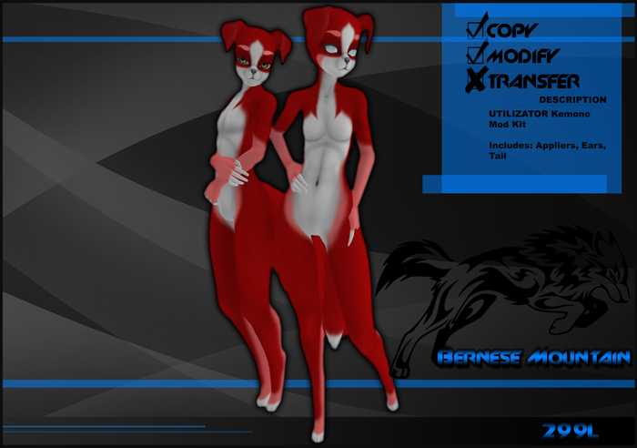 [Virtual Fuzz]  Kemono Bernese Mountain Dog Red