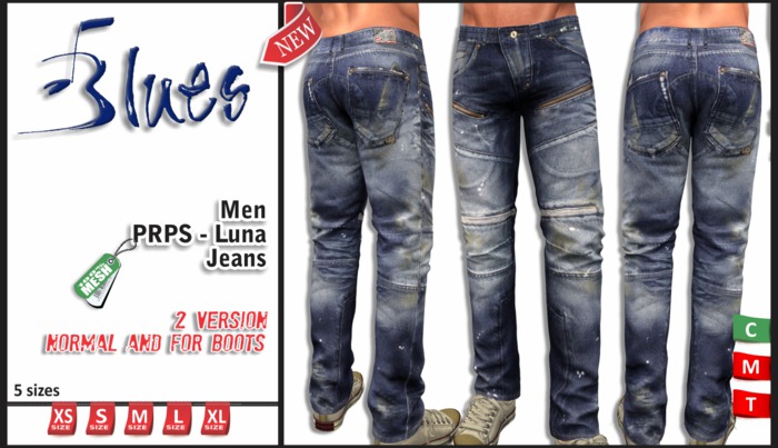 [BLUES]Men -PRPS- Luna- Jeans (MESH)