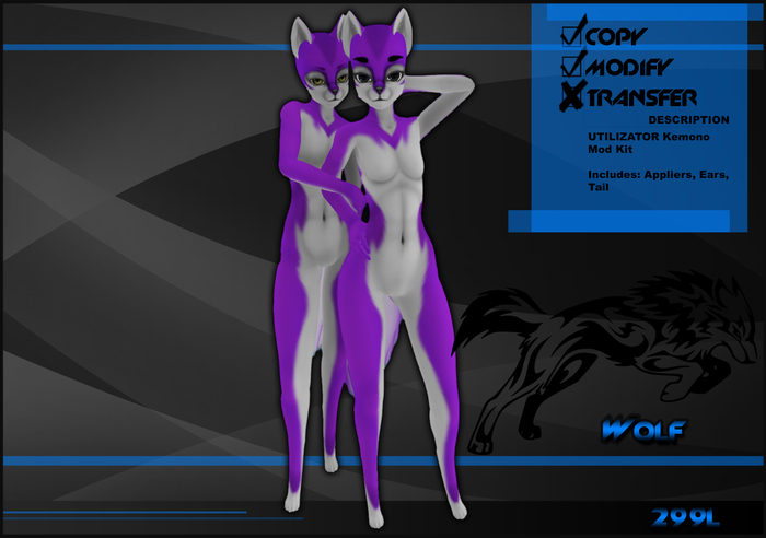 [Virtual Fuzz]  Kemono Wolf Purple