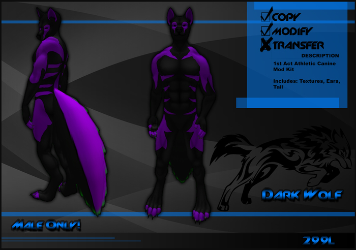 [Virtual Fuzz] Dark Wolf M Purple