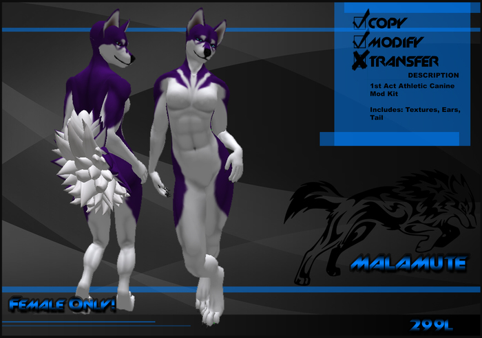 [Virtual Fuzz] Malamute Purple F