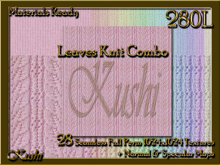 Leaves Knit Combo Seamless Textures Materials Ready Full Perms 1024x1024