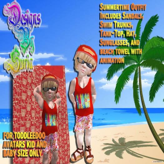 DBS Red Summertime Outfit BOYS(BOXED)