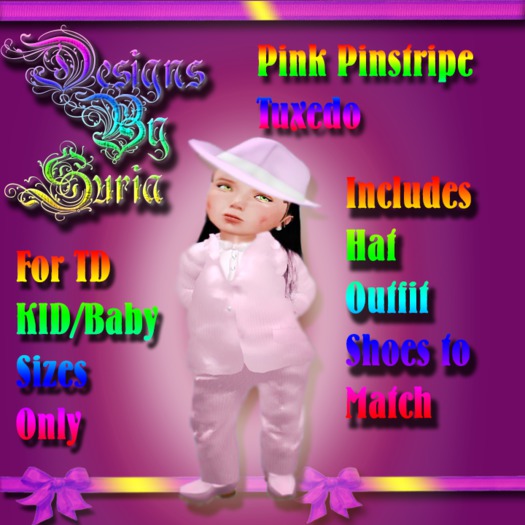DBS Pink PinStripe Tuxedo GIRLS(BOXED)