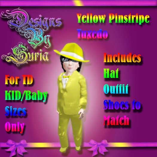 DBS Yellow PinStripe Tuxedo BOYS(BOXED)