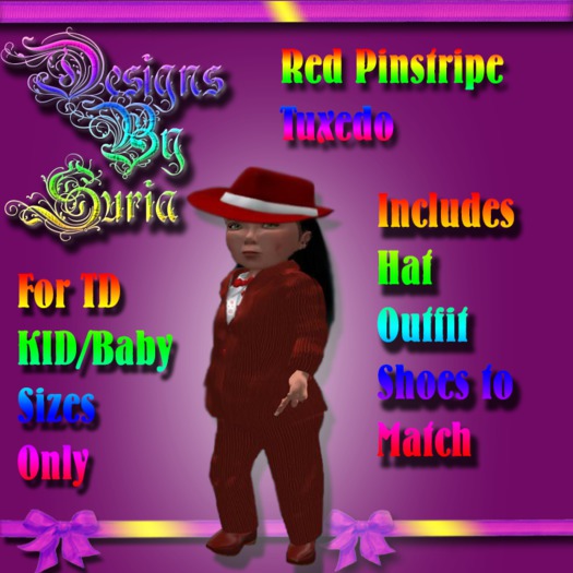 DBS Red PinStripe Tuxedo GIRLS(BOXED)