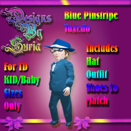 DBS Blue PinStripe Tuxedo BOYS(BOXED)