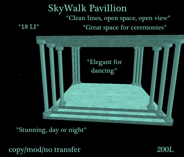 Second Life Marketplace SkyWalk Pavillion