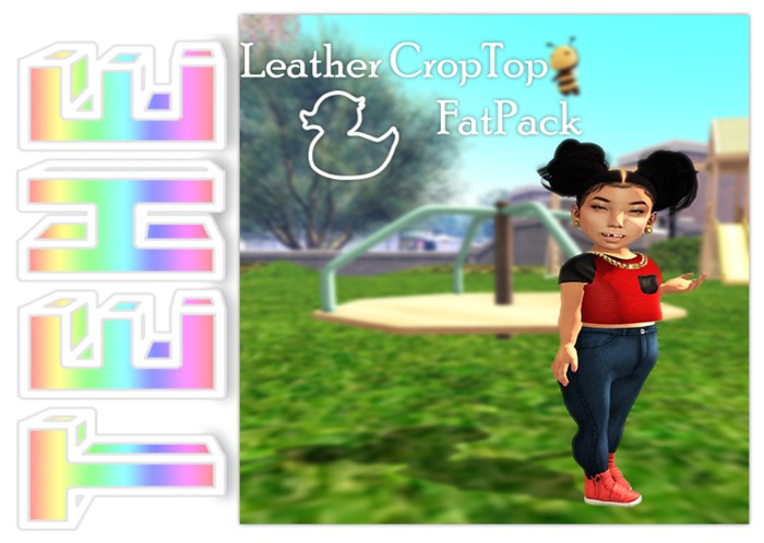 [Tehe] Leather CropTop