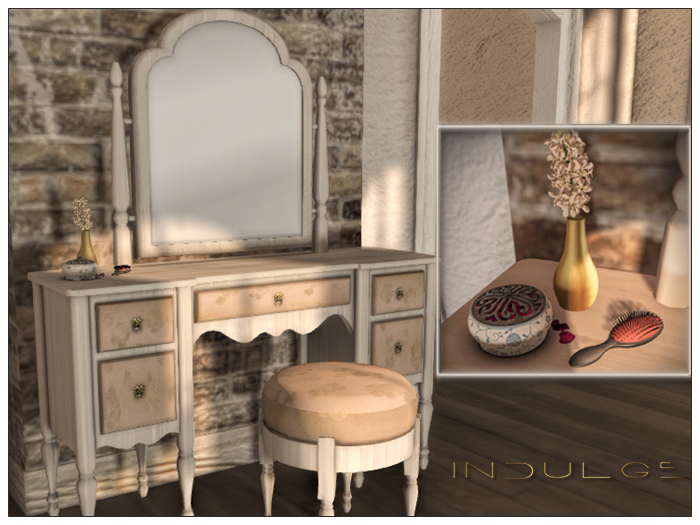 INDULGE  Dressing Table -Peach