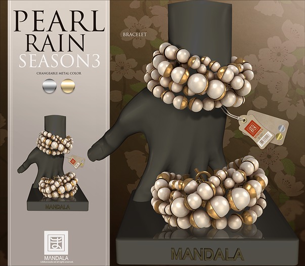 [MANDALA]Pearl-Rain-Season3 Bracelet set  (WHITE) (wear ME)