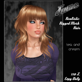 Souled Out Realistic Mesh Hair Fame Tea and Cream