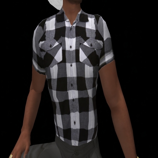 Checkerd Shirt Black