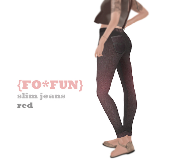 {FO*FUN} jeans slim (red)
