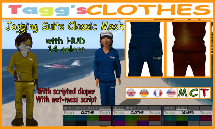 Tagg's Jogging Suit Classic Meshed (with diaper, underwear)