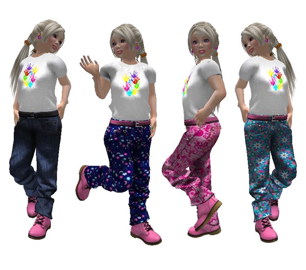 LITTLE GIRL OUTFIT - PANTS-TSHIRT-BOOTS