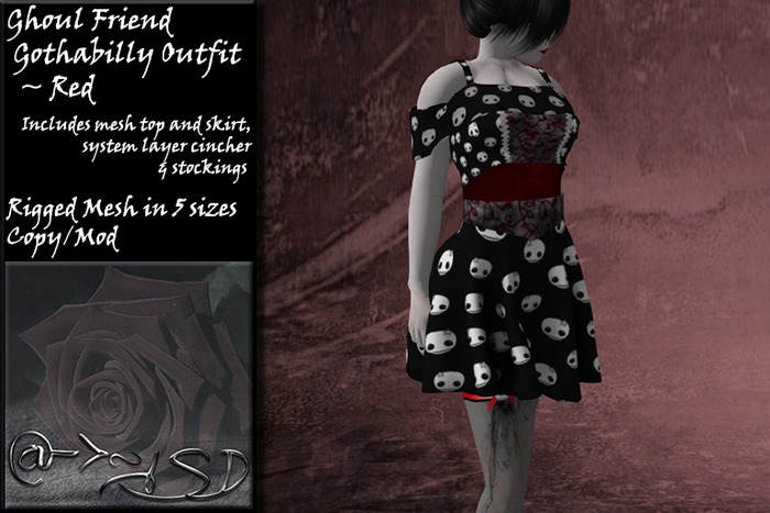 @->~ISD Ghoul Friend Gothabilly Outfit ~ Black