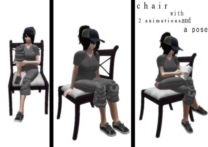 Chair with 2 animations and a pose