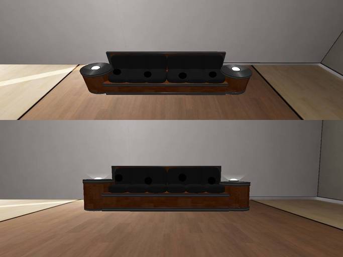 Wooden Reception Couch  with Lights