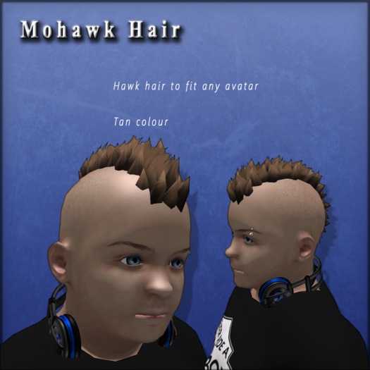 [TT] Hair - Tan Mohawk