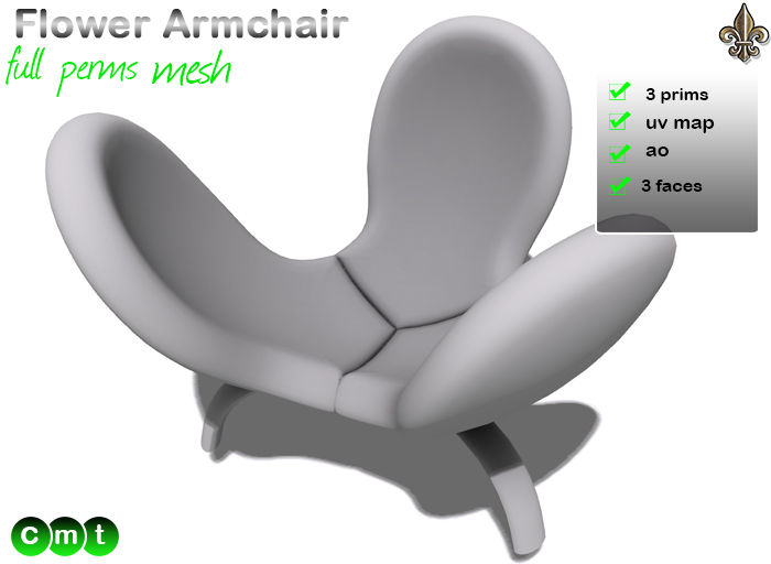 -----LS Inc. Full Perms Flower Armchair ----- 