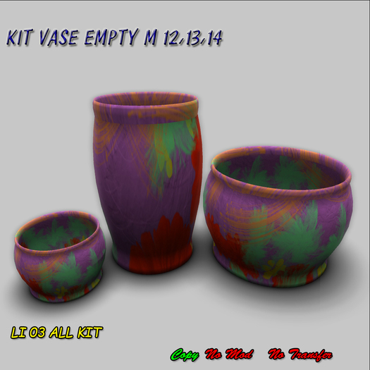 KIT VASE EMPTY M 12,13,14