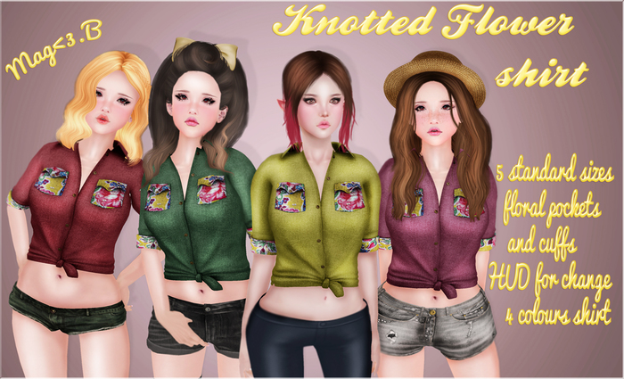 Knotted Flower Shirt by Mag<3.B