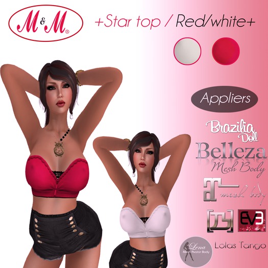 M&M ++STAR WHITE-RED++