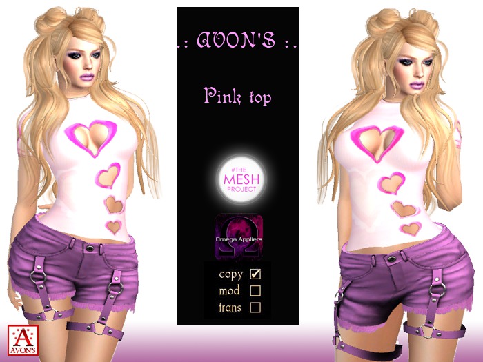 .: AVON'S :. Pink top - TheMeshProject - Omega Applier