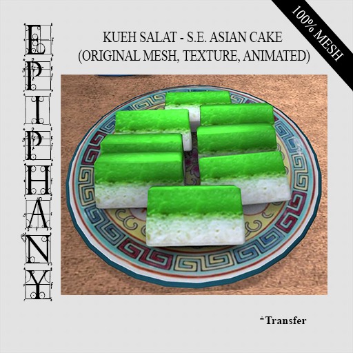 Kueh Salat, Asian Cake - Animated (Original Mesh)